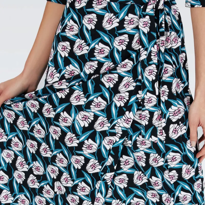 DVF Diane Von Furstenberg Long Sleeved Dress Women's Multicolor-4