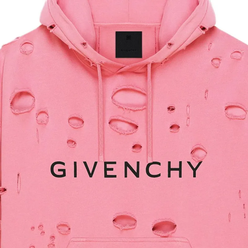 Givenchy Classic Fit Hole Hoodie-4