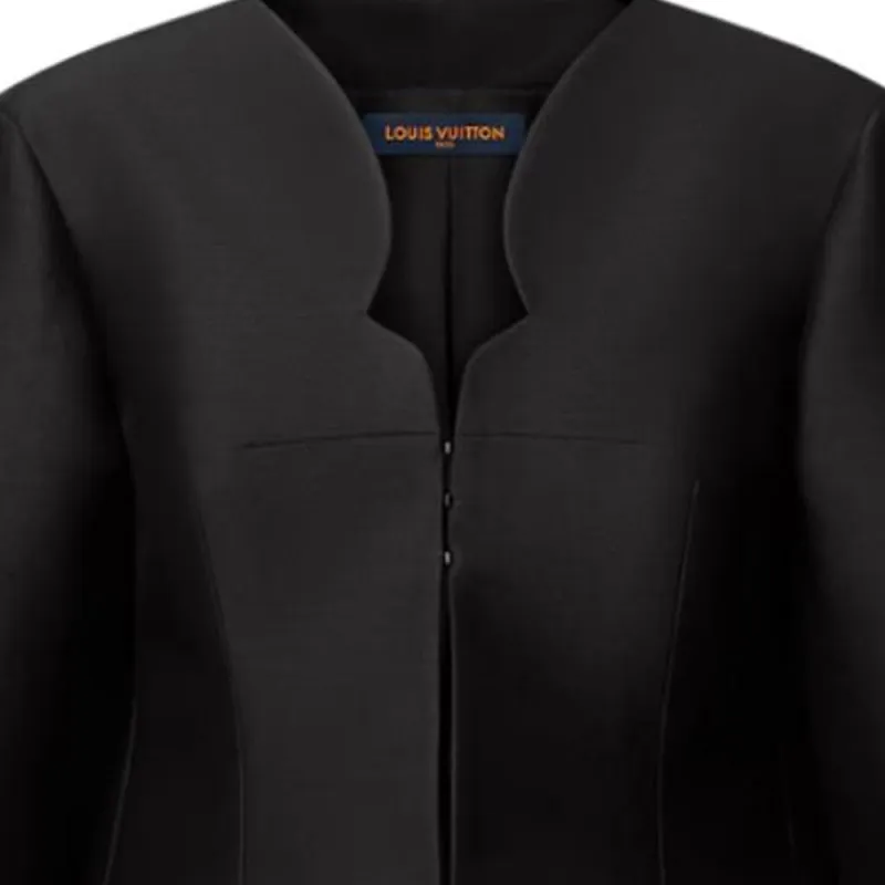 LOUIS VUITTON Cut Out Neckline Mikado Jacket-2