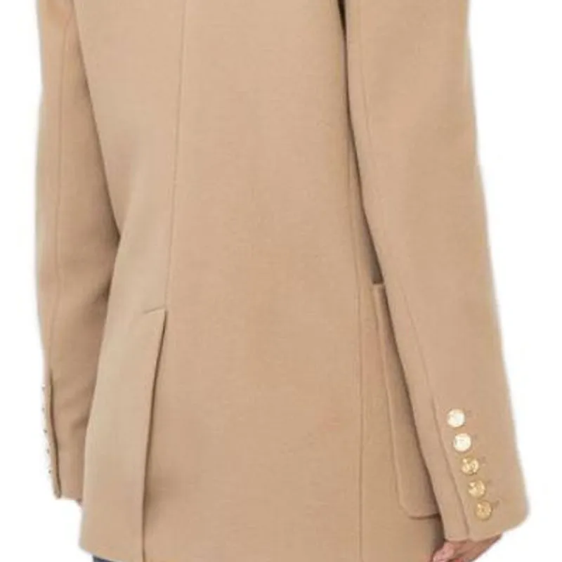 BALMAIN Coats Women's Beige-2