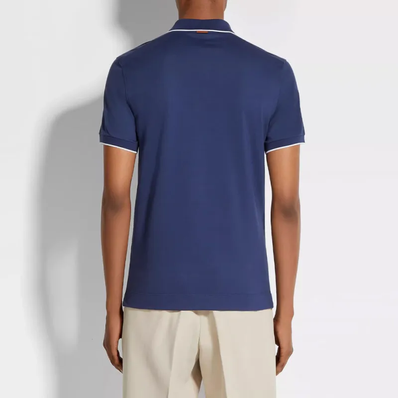 Zegna Polo Shirt Men's Workwear Blue-3