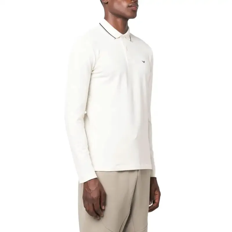 EMPORIO ARMANI FW23 Polo Shirt Unisex Vanilla White-2