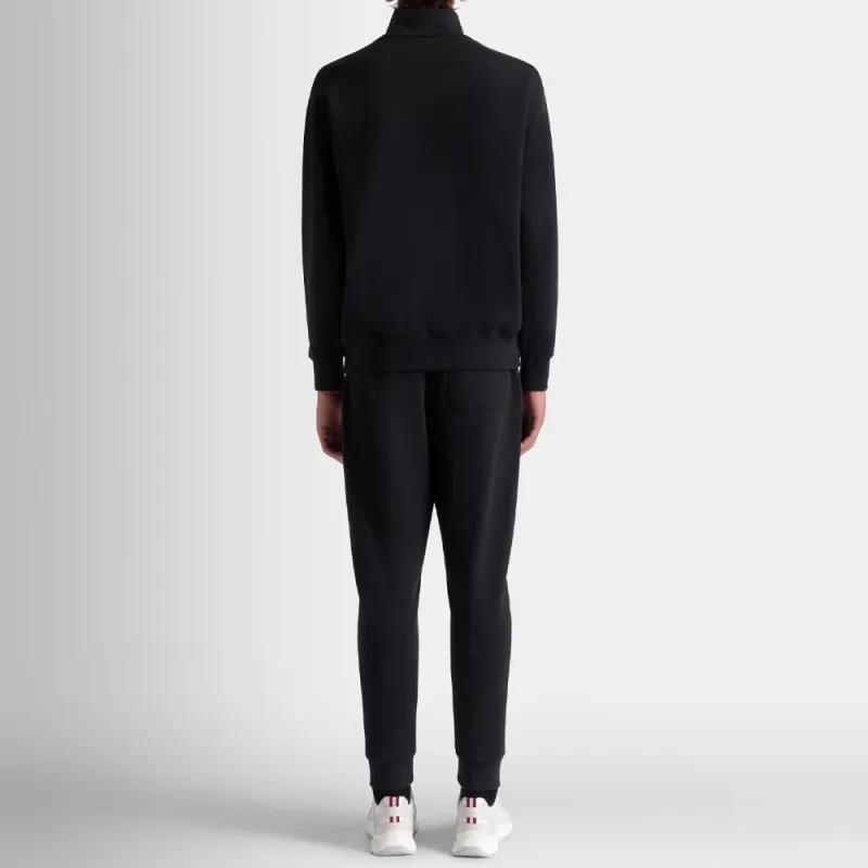 BALLY Logo embroidered Half zip Sweatshirt-3