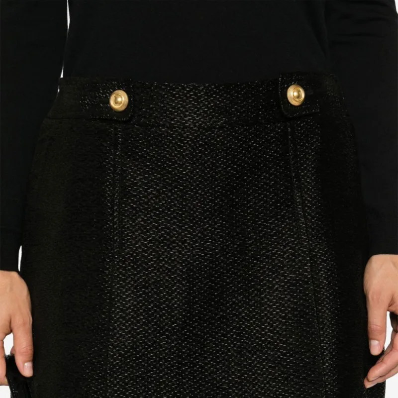 TOM FORD Textured Pleat Detailed Mini Skirt-4