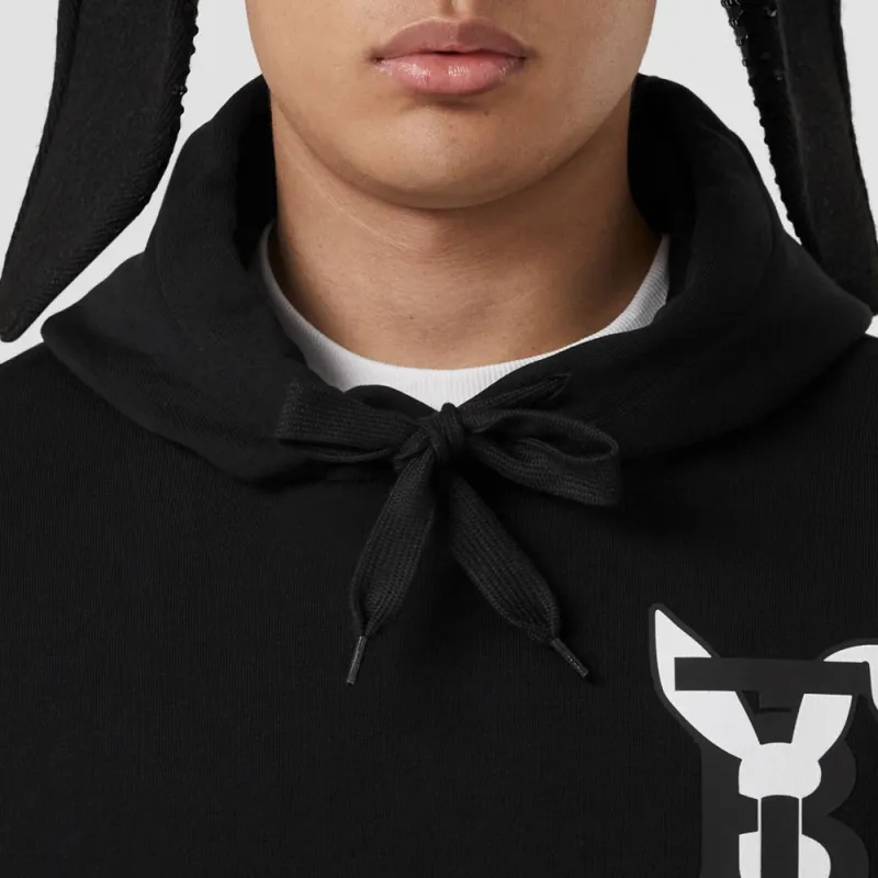 Burberry Rabbit Logo Print Cotton Hoodie-5