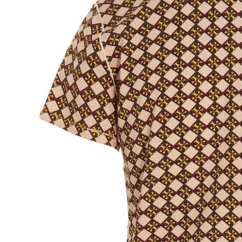 TORY BURCH Monogram Print Crewneck T Shirt-3