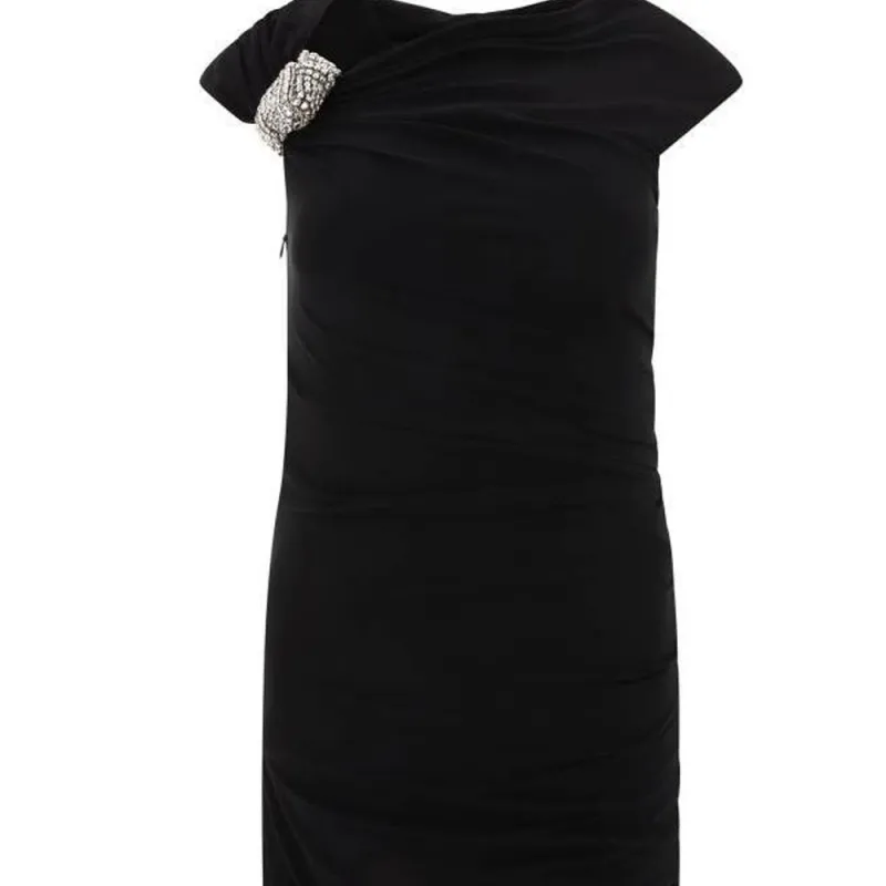 Alexander McQueen Asymmetric Knot Embellished Mini Dress-4