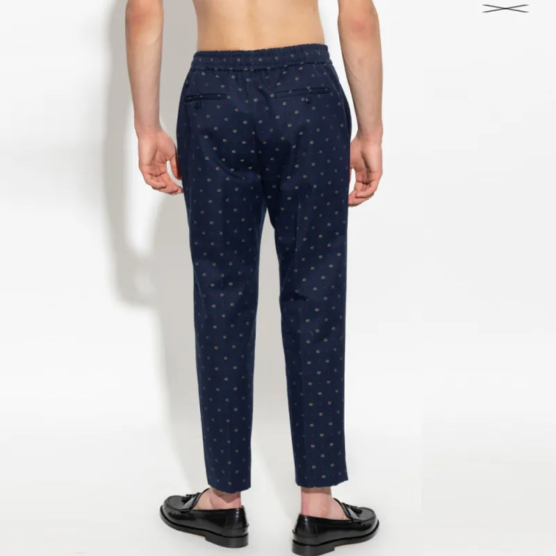 GUCCI Casual Pants Men Blue-2