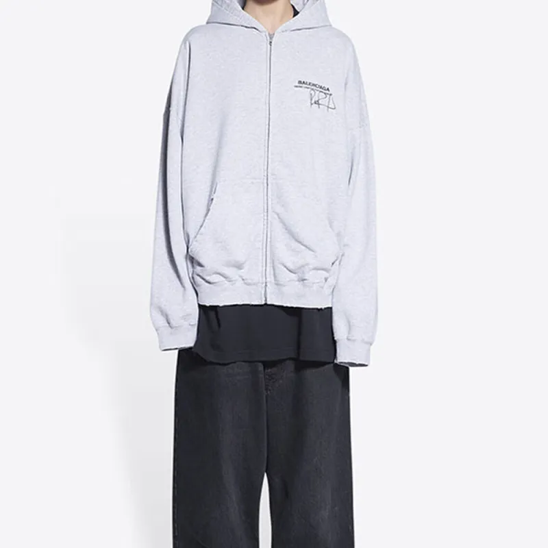 Balenciaga Zip Up Hoodie-5