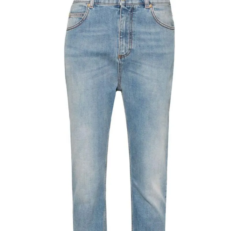 BALMAIN Logo-patch Tapered Jeans-5