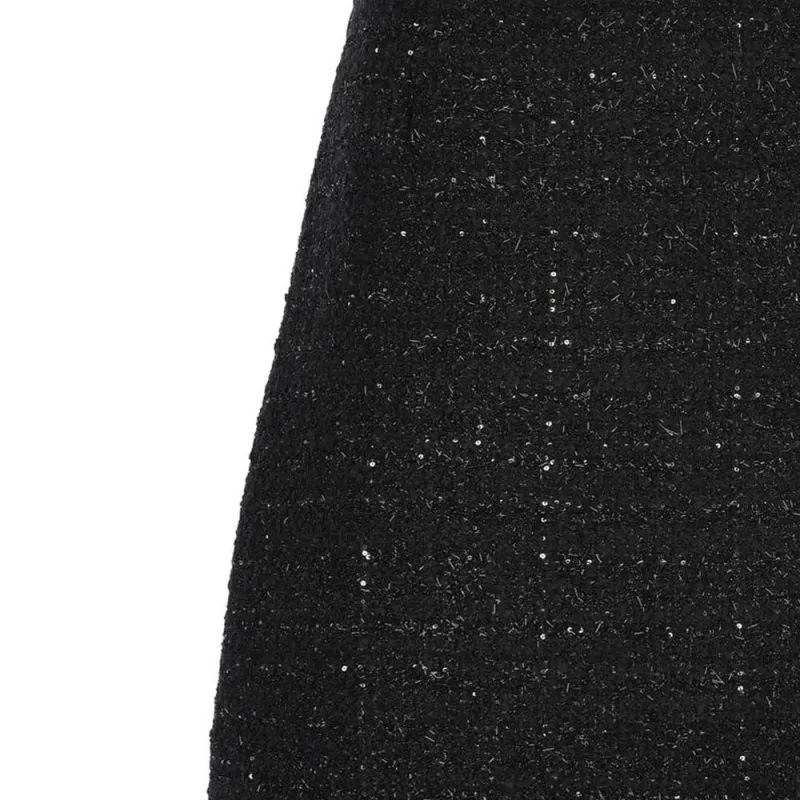 Valentino Garavani Tweed Logo Plaque Mini Skirt-3
