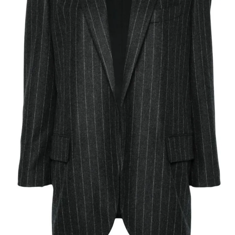 Brunello Cucinelli Pinstripe Single Breasted Blazer-5