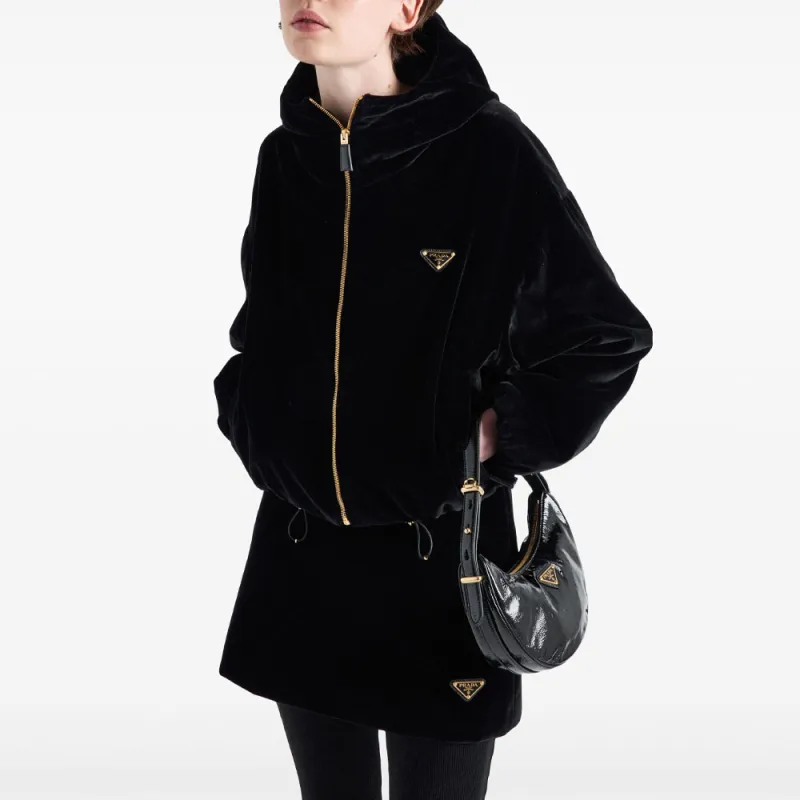 PRADA Zipped Velvet Jacket-3