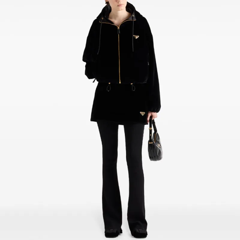PRADA Zipped Velvet Jacket-1