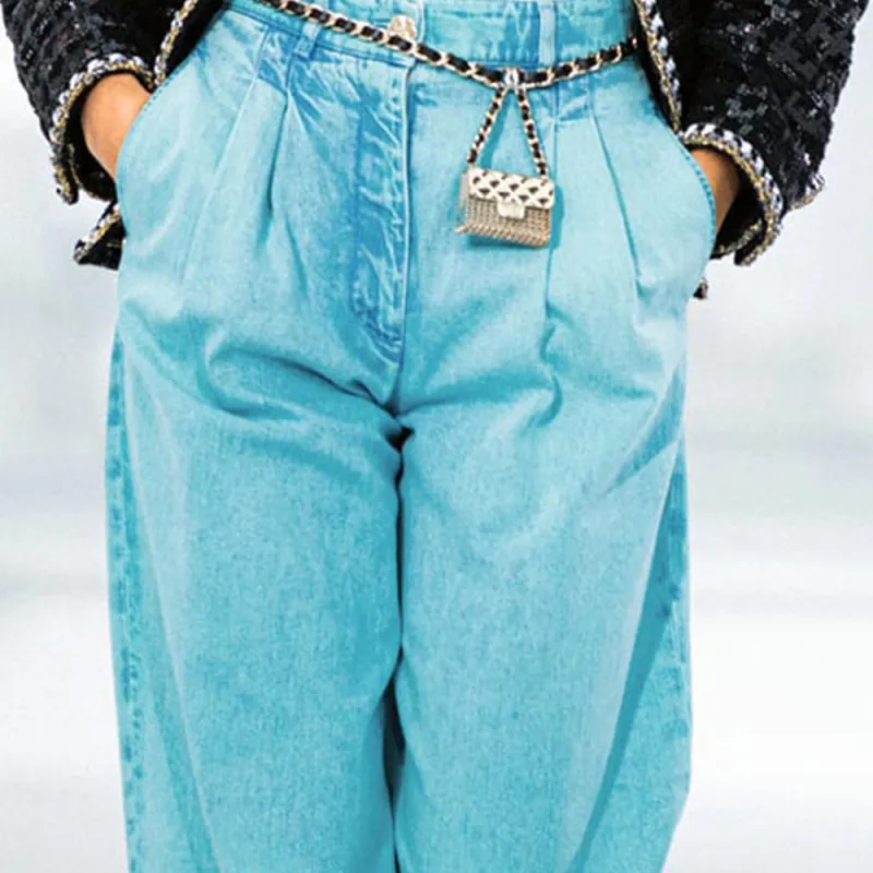 CHANEL Jeans Women's Neon Blue-1