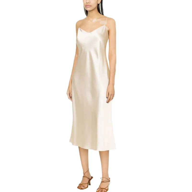 Polo Ralph Lauren V neck Silk Midi Dress-2