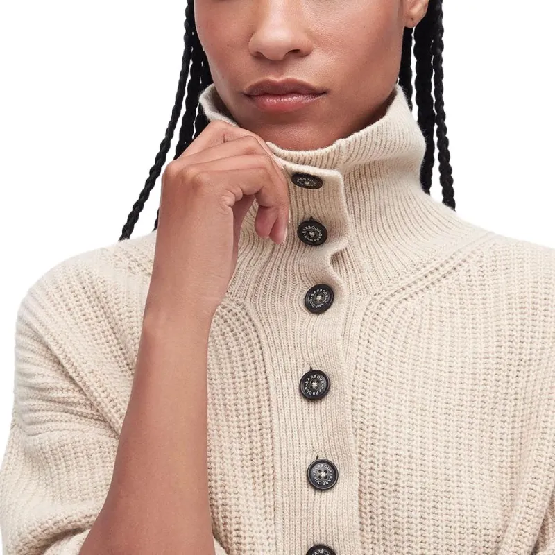BARBOUR Yarrow Knitted Jumper Sweater Women's Beige-1