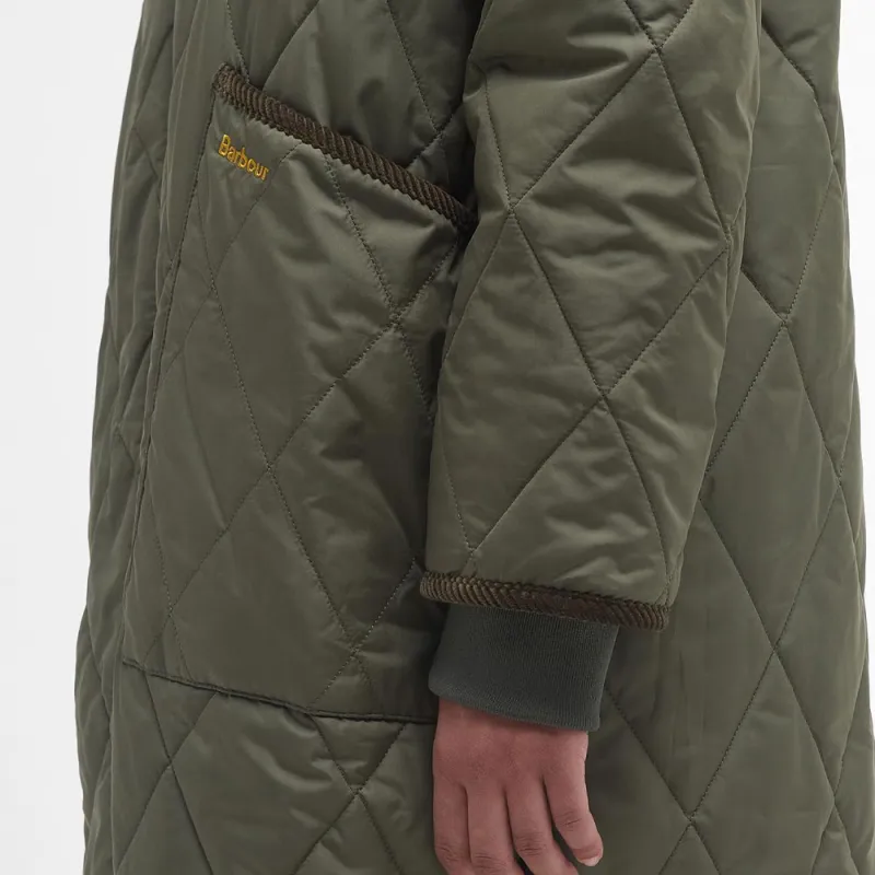 BARBOUR Puffer Jacket Women's Dark Olive-6