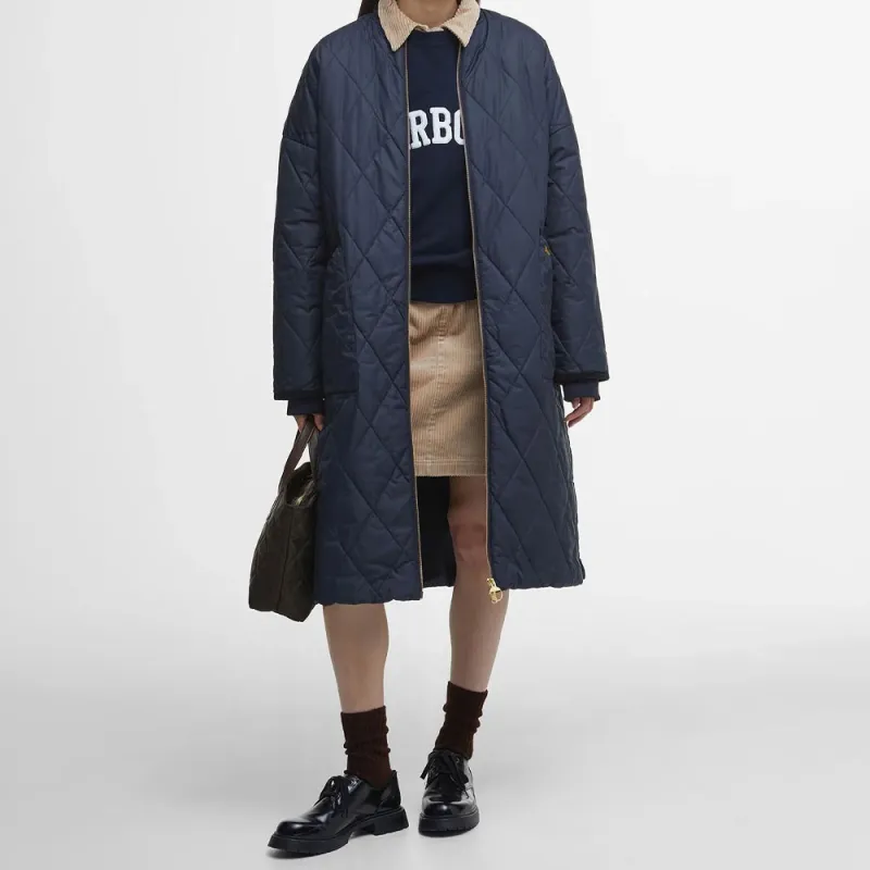 BARBOUR Puffer Jacket Women's Dark Marine Blue-1