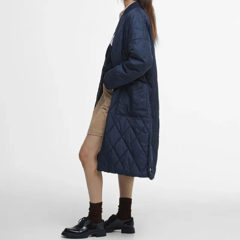 BARBOUR Puffer Jacket Women's Dark Marine Blue-3