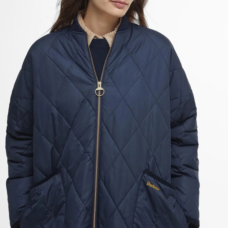 BARBOUR Puffer Jacket Women's Dark Marine Blue-5