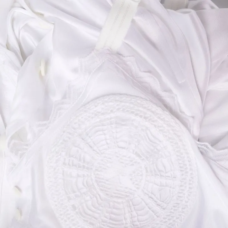Burberry Long-Sleeved Dresses Women's White-5