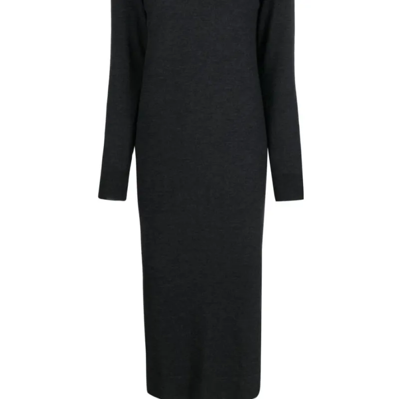 PAROSH Long-Sleeved Dresses Women's Black-4