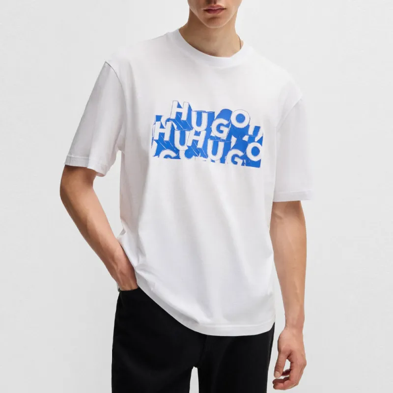 HUGO BOSS Logo print Cotton T shirt-1