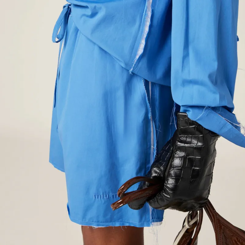 MIU MIU Drawstring Elastic Waist Shorts-3