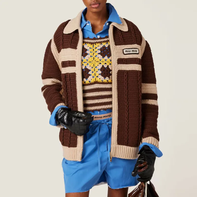 miu 07vs miu bow detail wool cardigan item