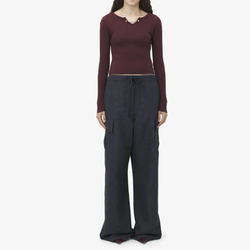Alexander McQueen Chain detail Ribbed Top-1