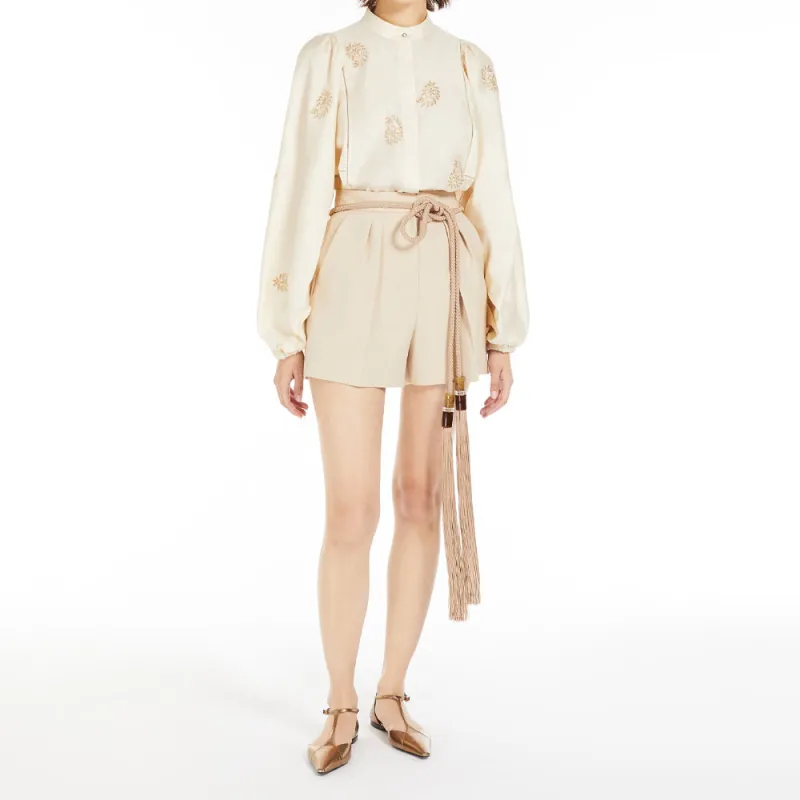 MaxMara Caladio Embellished Long Sleeved Top-1
