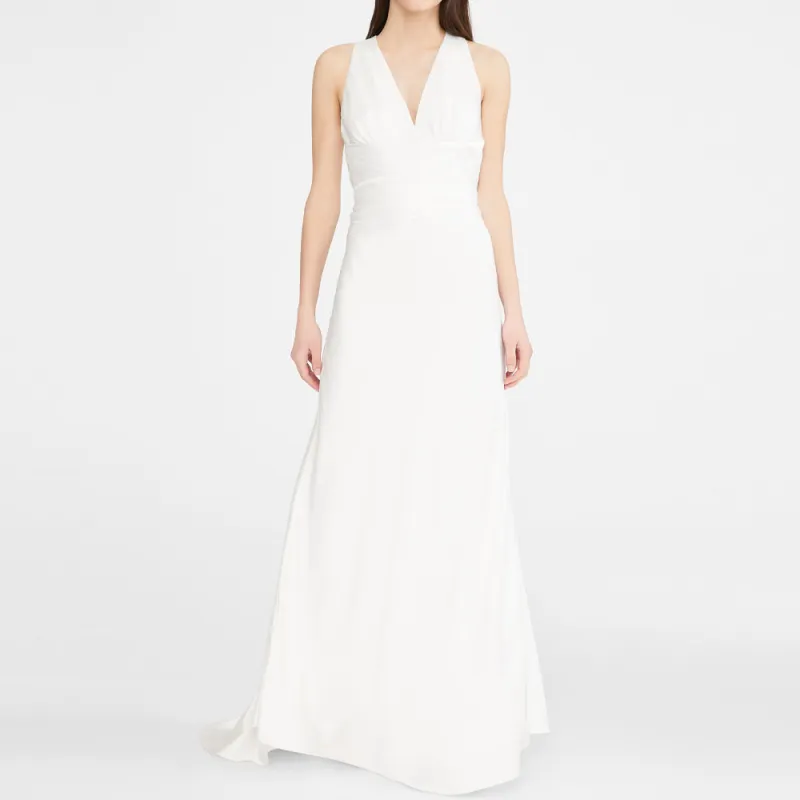 MaxMara Sleeveless Dress Women's White-1