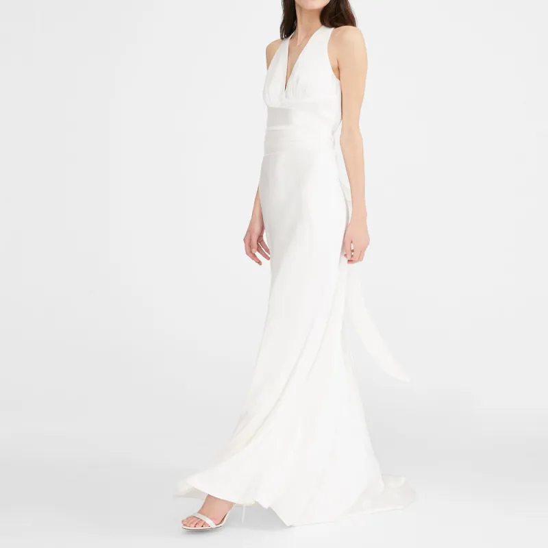 MaxMara Sleeveless Dress Women's White-4
