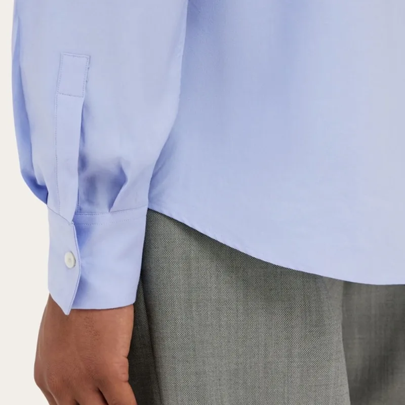 Ferragamo Logo Embroidered Poplin Shirt-5