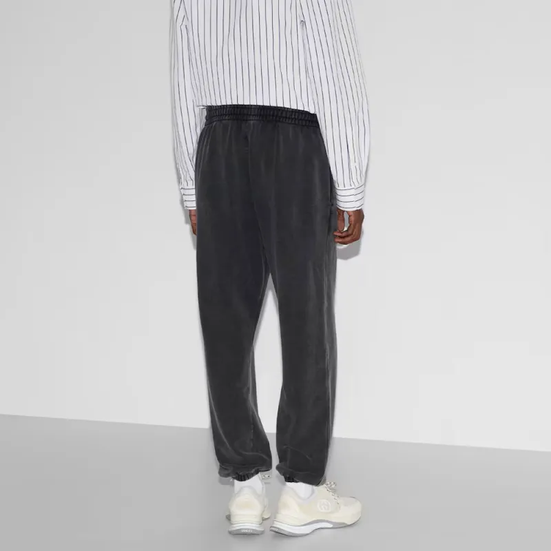 GUCCI FW24 Knitted Sweatpants Men's Dark Gray-3