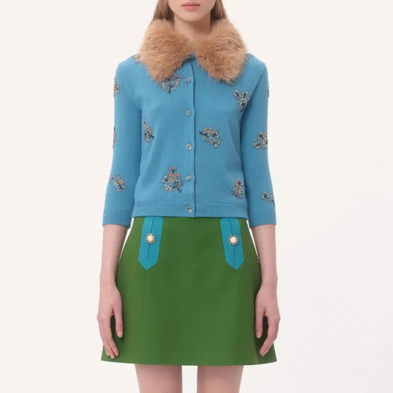 Valentino Embellished Three Quarter Sleeved Cardigan-1