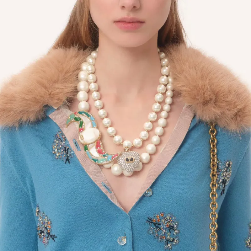 Valentino Embellished Three Quarter Sleeved Cardigan-7