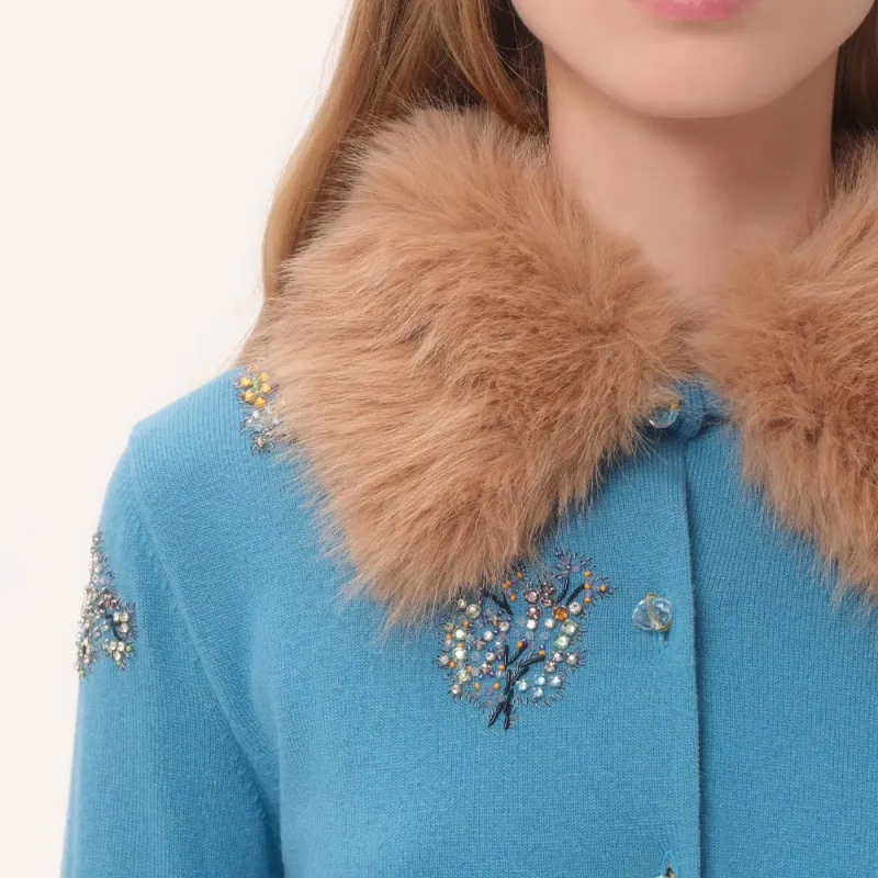 Valentino Embellished Three Quarter Sleeved Cardigan-6