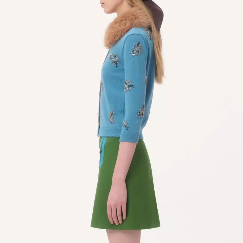 Valentino Embellished Three Quarter Sleeved Cardigan-3
