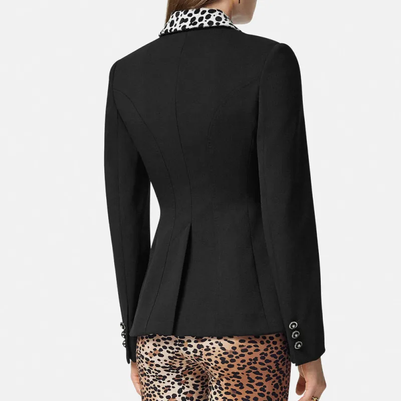 VERSACE Dalmatian print Riding Jacket-3