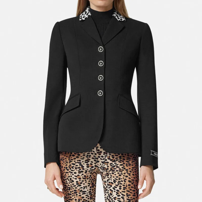 VERSACE Dalmatian print Riding Jacket-2