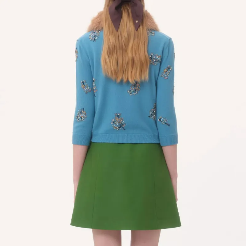Valentino Embellished Three Quarter Sleeved Cardigan-2