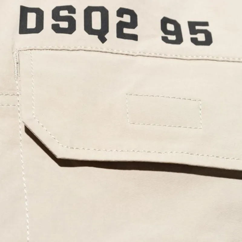 DSQUARED 2 Logo Printed Zipped Bomber Jacket-4