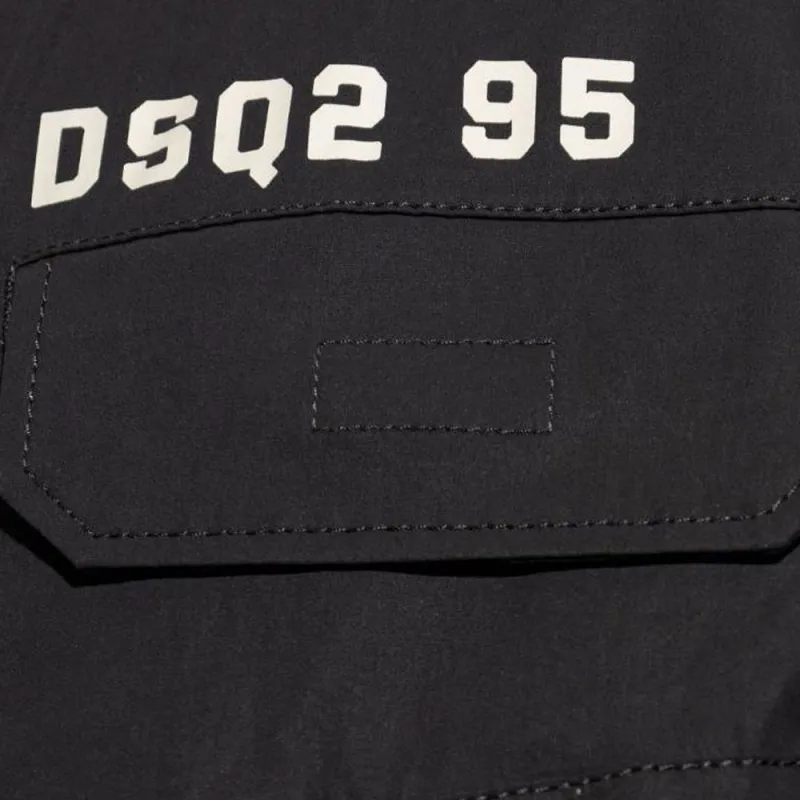 DSQUARED 2 Logo Printed Zipped Bomber Jacket-4