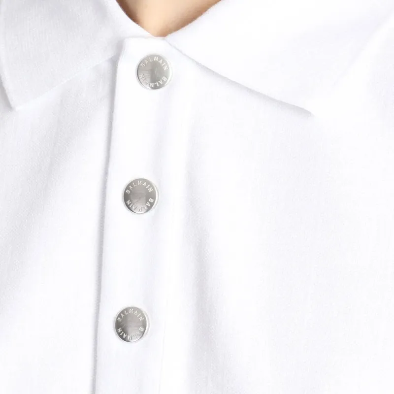 BALMAIN Polo Shirts Men White-4