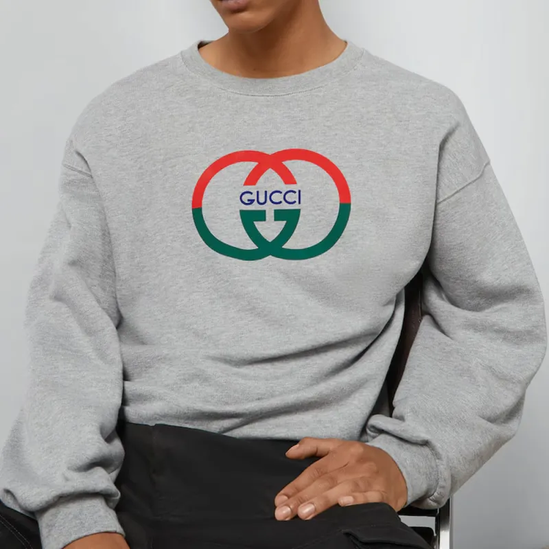 GUCCI Logo Printed Crewneck Sweatshirt-1