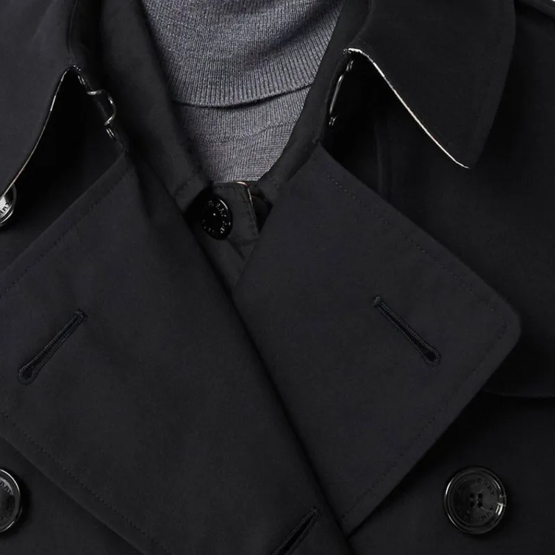 Burberry Trench Coats Women's Blue-5