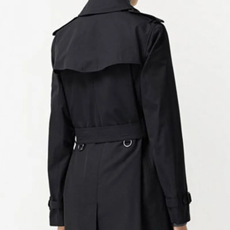 Burberry Trench Coats Women's Blue-4