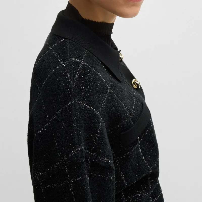HUGO BOSS Tweed Cropped Jacket-4